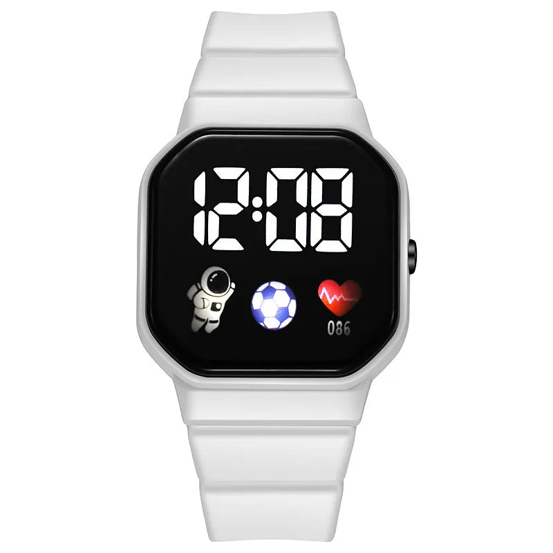 Kids Watch Sport LED Digital Watches Football Silicone Strap Waterproof Electronic Wristwatch for Children Boys Girls Gifts