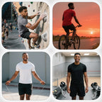 5Pcs Men's Quick Dry Basic Short Sleeve Gym Running Street Outdoor Exercise Sport Shirt Tops Lightweight