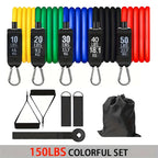 Resistance strap with handle: used for muscle training, strength building, body shaping, yoga, home fitness equipment - natural