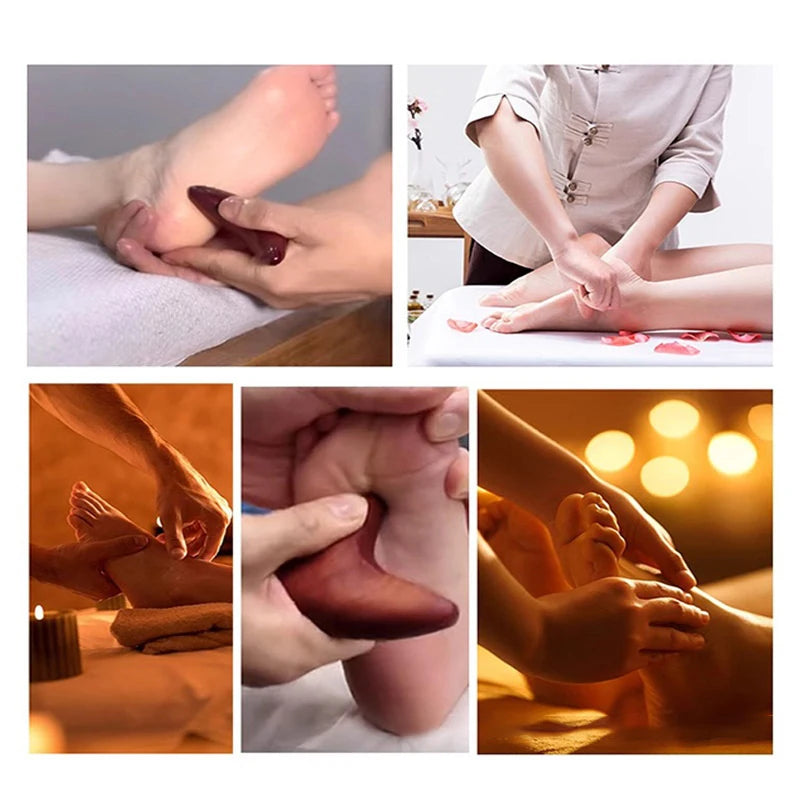 1 PCS Neck Foot Sandalwood Trigger Point Massage Gua Sha Tools Home Gym Professional Therapy Massage Tool For Back Leg Hand Face Image principale du produit