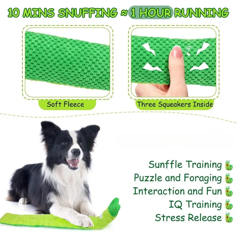 Squeaky Dog Toys for Stress Relief, Puzzle & Snuffle Foraging Training, IQ Stimulation for Small, Medium & Large Dogs