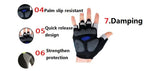 Anti-Slip Breathable Workout Gloves, Fingerless Fitness Training Gym Gloves for Men Women Bodybuilding Cycling Exercise