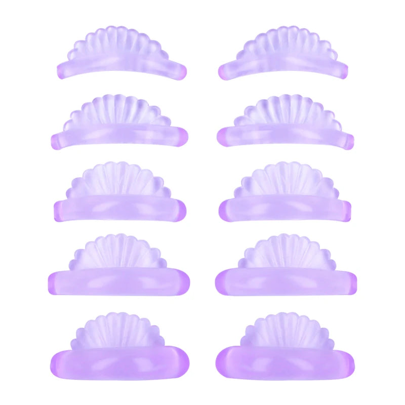 5Pairs Eyelash Perm Pads Silicone Lash Lifting Rods Shell-shape 3D Eyelash Extension Curler Lash Perm Shield Makeup Accessorie