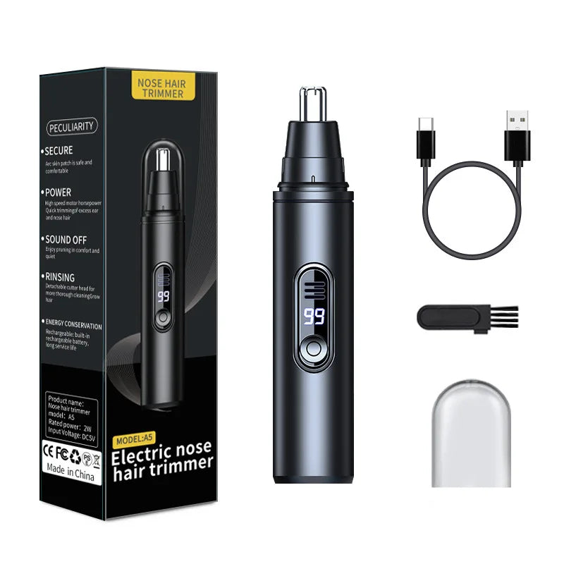 Nose Hair Trimmer Painless Clipper Nose Ear Hair Eyebrow Portable Trimmer For Men Women Electric Rechargeable Nose Hair Trimmer