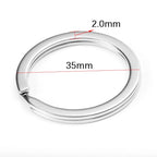 20pcs Stainless Steel Key Rings 20/25/28/30/35mm Round Flat Line Split Rings Keyring for Jewelry Making Keychain DIY Findings