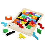Colorful wooden puzzle toys Tangram Montessori materials children's puzzle toys Building blocks Children's learning toys
