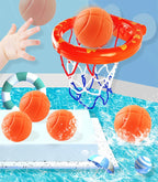 Baby Bath Toy Mini Shooting Basket Frame Toys Bathtub Shooting Basketball Play Water Game Toy Set with 3 Balls for Kids Children
