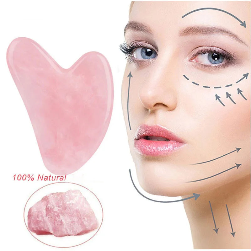 Natural Resin Jade Stone Gua Sha Gouache Scraper Massager for Face Body Facial Skin Lifting Wrinkle Remove Beauty SPA Care Tools Secondary image