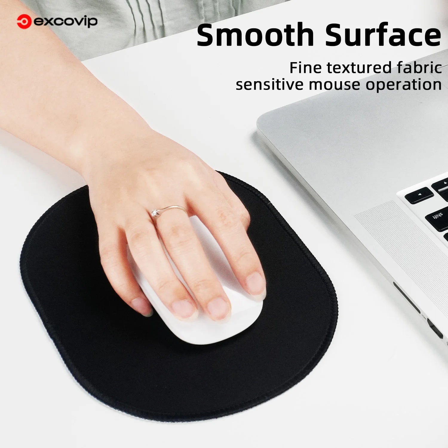 EXCO Mini Mouse Pad Office Mousepad Small with Stitched Edge Non-Slip Rubber Base for Home Laptop Computer Desk Gaming