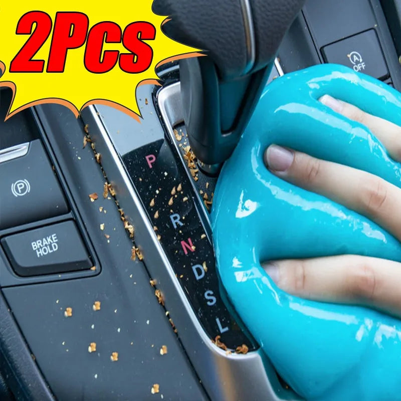 Biodegradable Auto Detailing Slime for Air Vent Console Eco-Friendly Deep Cleaning Gel for Electronics Home Office