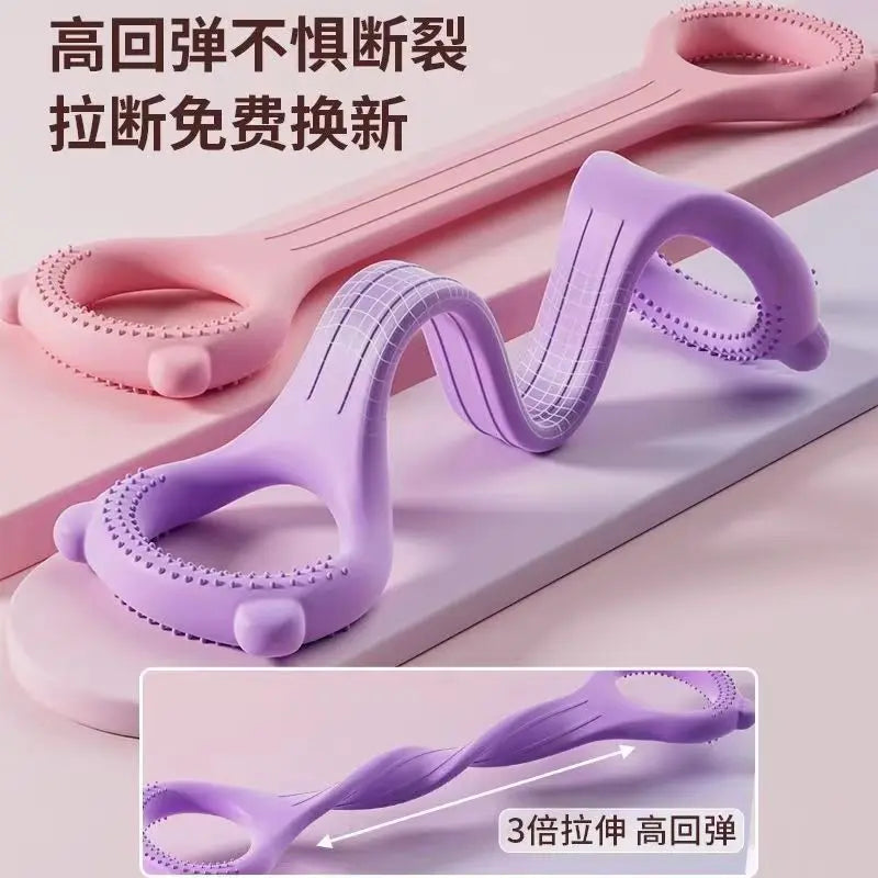 8 Fitness Workout Resistance Band Arm Back Shoulder Exercise Elastic Training Band Yoga Pilates Physical Therapy Equipment