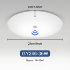 LED Ceiling Light Auto PIR Motion Sensor Smart Home Lighting 13W 18W 24W 36W  Radar Ceiling Lamp For Indoor Bedroom Room Hallway
