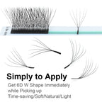 NAGARAKU Automatic Flowering W Shape  Bloom 3D 4D 5D 6D Premade Fans Eyelash Extensions Natural Soft Light Full Dense