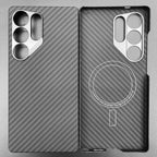 Carbon Fiber Case For Samsung Galaxy S25 Ultra/S25+/S25/S25 Edge Lens Camera Protection Aramid Fiber Cover Lightweight Slim Case