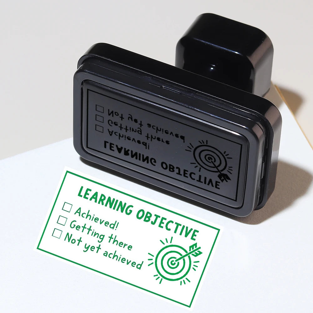 Learning Goal Stamp Set - Achieved, being achieved, not yet achieved - Teacher Grading Stamp - English Text Grading Stamp This w Imagen principal del producto