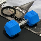 New Barbell Keychain DlY Silicone Dumbbell Keychain Gym Gifts for Gym Lovers Fitness Trainer Gift Backpack Car Key Pendant