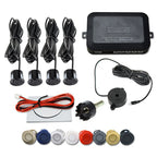 Risingon 12V 22mm Car Parking Sensor Kit Universal 4 Sensors Buzzer Reverse Backup Radar Sound Alert Indicator Probe System