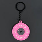 New Barbell Keychain DlY Silicone Dumbbell Keychain Gym Gifts for Gym Lovers Fitness Trainer Gift Backpack Car Key Pendant