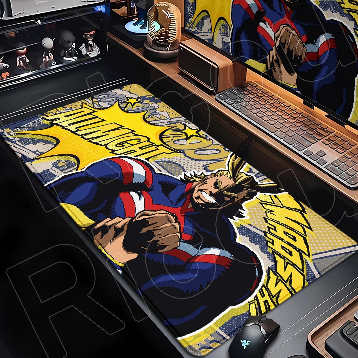 Japan Anime My Hero Academia Mousepad Bakugou Katsuki Large Lock Edge Keyboard Pad For Gamer Computer Desk Mats Anti-slip Rubber
