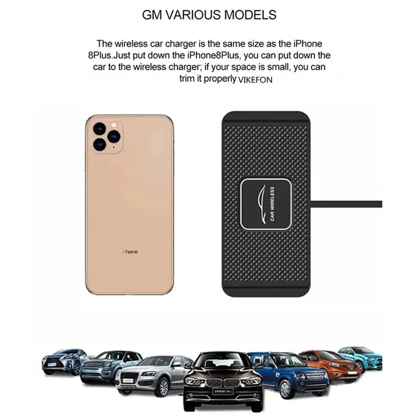 120W Wireless Charger Car Silicone Pad Stand For iPhone 17-12 Xiaomi Samsung Huawei Mobile Phone Fast Car Wireless Charging