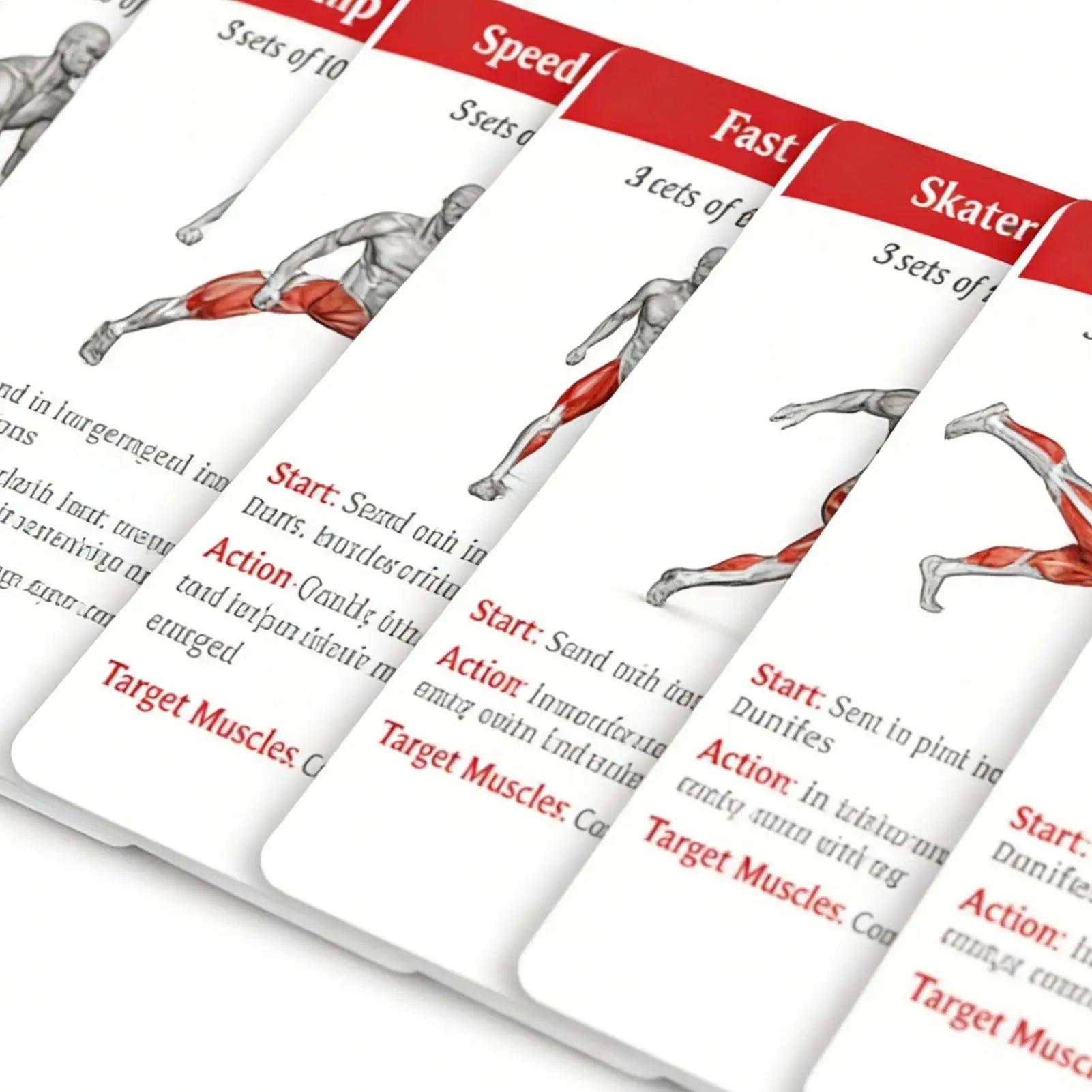 36pcs Fitness Cards Comprehensive Guide To Core Strength  Aerobic Training Exercises Guide Fitness Equipment Cards for Home Gym