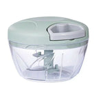 500/900ML Rope Grinder Vegetable Cutter Kitchen Garlic Puller Minced Garlic Chili Fruit Puree Garlic Mixer Rotary Food Processor