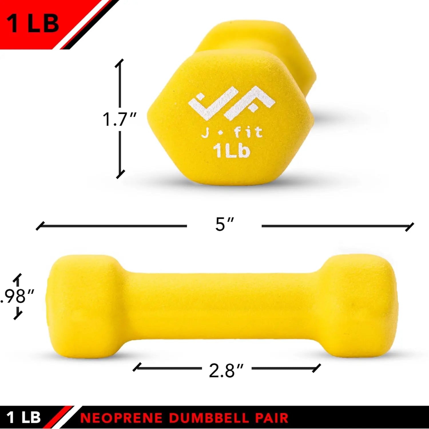 Neoprene Dumbbell, 1 lbs (Pair) Image secondaire du produit