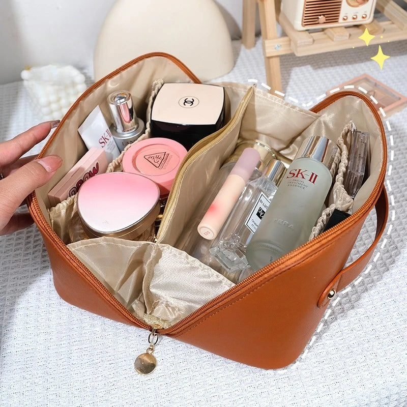 Organizer Female Toiletry Kit Bag Make Up Case Storage Pouch Luxury Lady Box, Cosmetic Bag, Organizer Bag For Travel Zip Imagen secundaria del producto