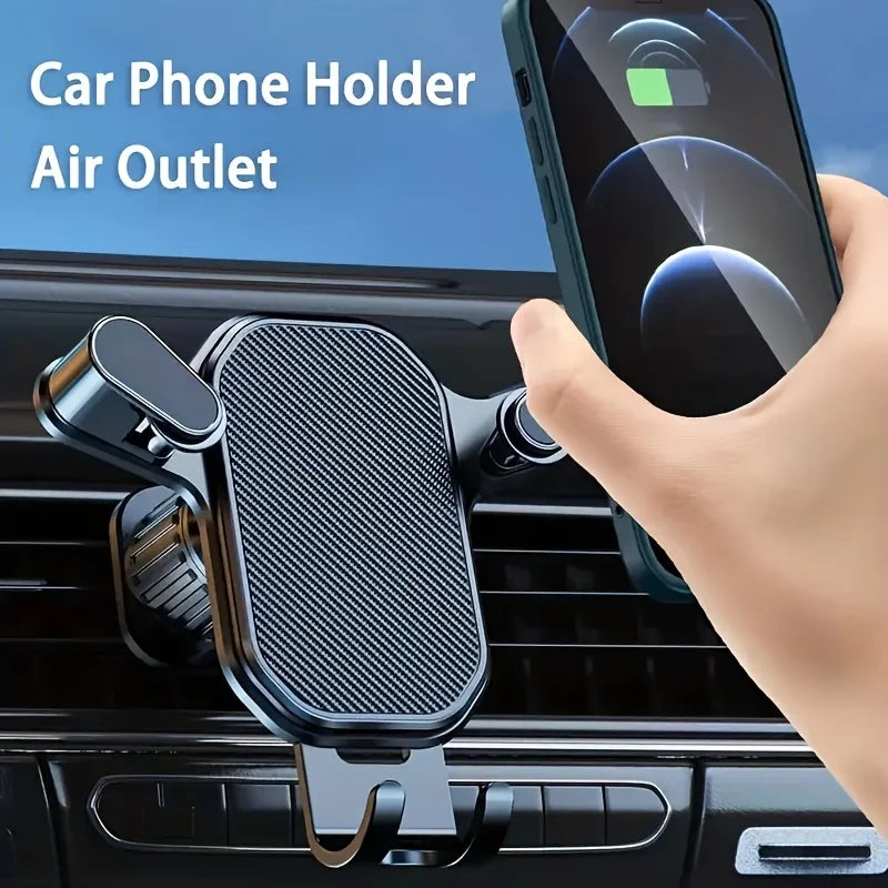 Car Phone Holder Car Air Vent Clip Mount Mobile Cell Stand Smartphone GPS Support For 4.7-6.7 Inch Mobile Devices Imagem principal do produto