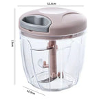 500/900ML Rope Grinder Vegetable Cutter Kitchen Garlic Puller Minced Garlic Chili Fruit Puree Garlic Mixer Rotary Food Processor