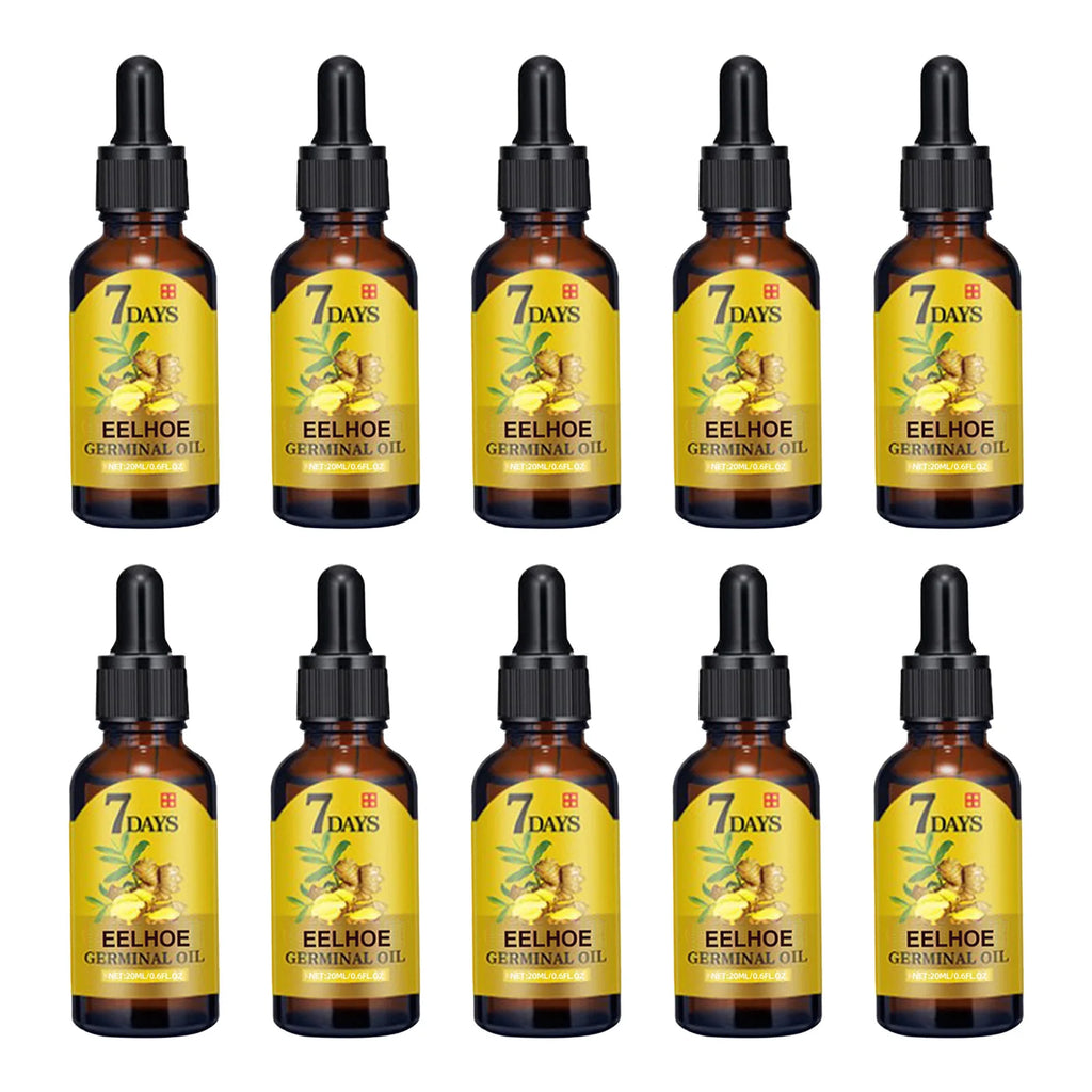 EELHOE 20ml Ginger Hair Growth Oil Strengthening Scalp Nourishing Hair Roots Anti Loss Fuller Care Hairs Essence for Women Men