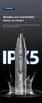 1 PCS Black Electric Nose Hair Trimmer Ear and Nose Hair Trimmer Professional Painless Nose Hair Trimmer For MenAnd Women