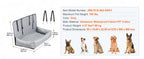SucceBuy Dog Car Seat Waterproof Dog Booster Seat Pet Car Seat with Clip-On Safety Leash PP Cotton Car Bed for Medium Large Dog