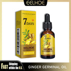 EELHOE 20ml Ginger Hair Growth Oil Strengthening Scalp Nourishing Hair Roots Anti Loss Fuller Care Hairs Essence for Women Men