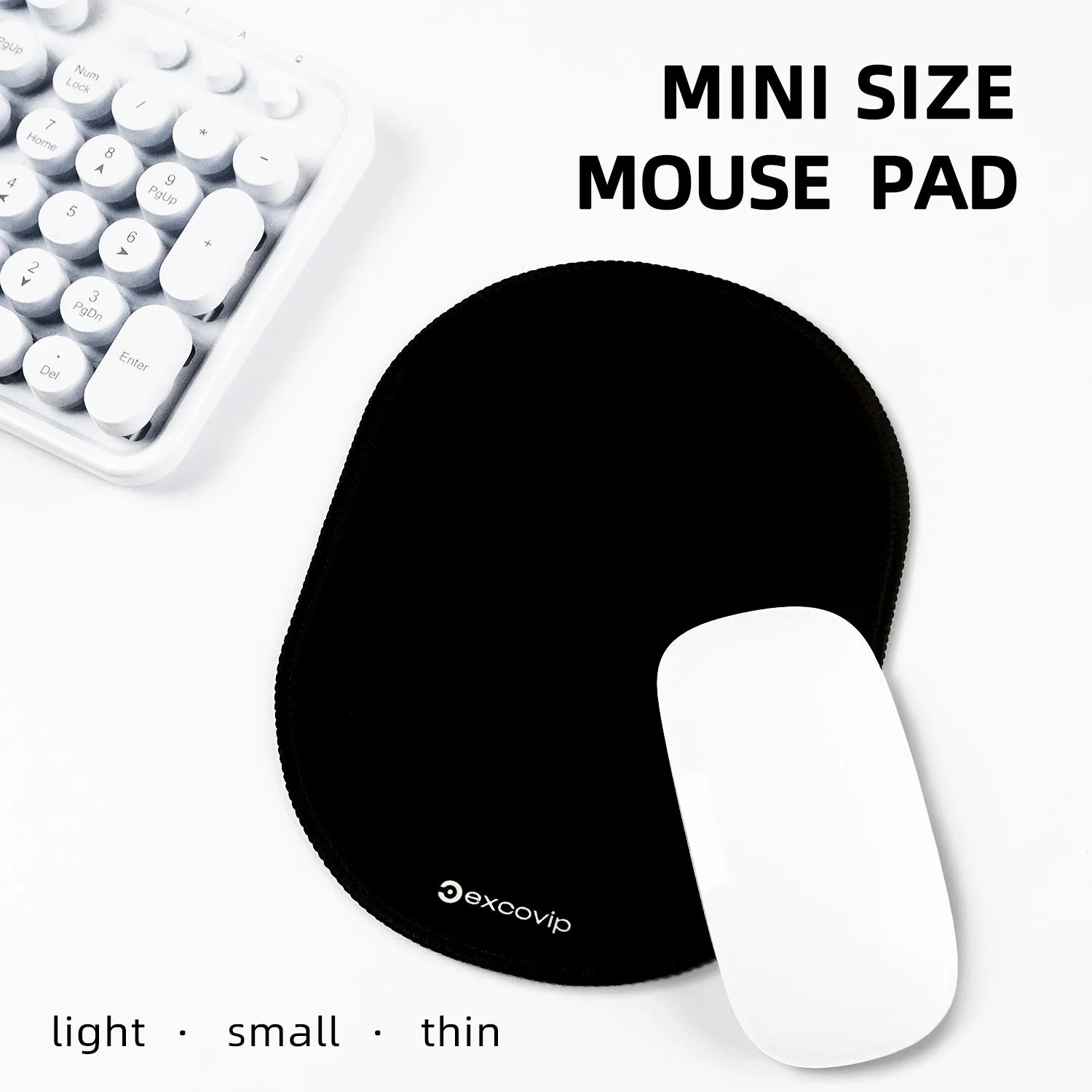 EXCO Mini Mouse Pad Office Mousepad Small with Stitched Edge Non-Slip Rubber Base for Home Laptop Computer Desk Gaming