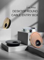 50/53/60mm Office Table Wire Hole Covers Computer Desk round metal decoration box Furniture Hardware Fittings