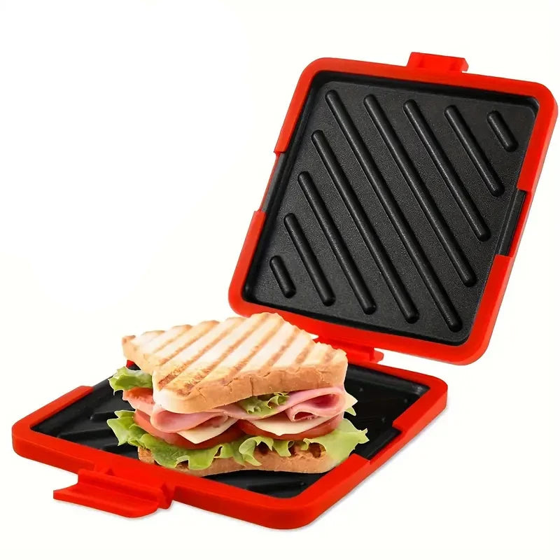 1pc Food Grade Silicone Easy-to-Use Microwave Sandwich Maker with Adjustable Silicone Straps Quick, Even Cooking for Crispy Toas