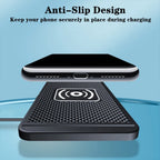 Car Wireless Charger Silicone Non-Slip Pad for iPhone 15 14 13 12 Samsung S24 S23 Xiaomi Car Phone Fast Induction Charging Pad