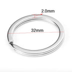 20pcs Stainless Steel Key Rings 20/25/28/30/35mm Round Flat Line Split Rings Keyring for Jewelry Making Keychain DIY Findings