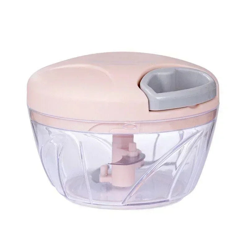 500/900ML Rope Grinder Vegetable Cutter Kitchen Garlic Puller Minced Garlic Chili Fruit Puree Garlic Mixer Rotary Food Processor