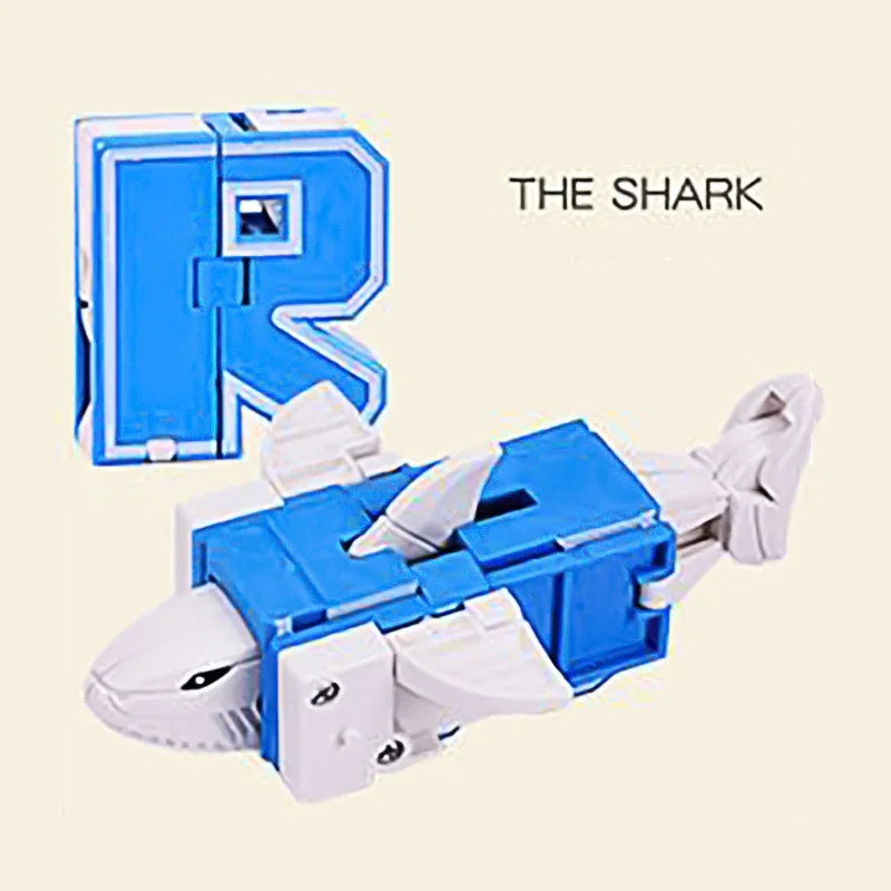 New Learning Toys 26 Letters Learnable Words Transformable  Combinable Robots Alphabet Toys For Kids Gifts Learn Play Robot Toy