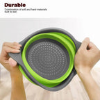 Silicone Folding Drain Basket Fruit Vegetable Washing Basket Foldable Strainer Colander Collapsible Drainer Kitchen Storage Tool