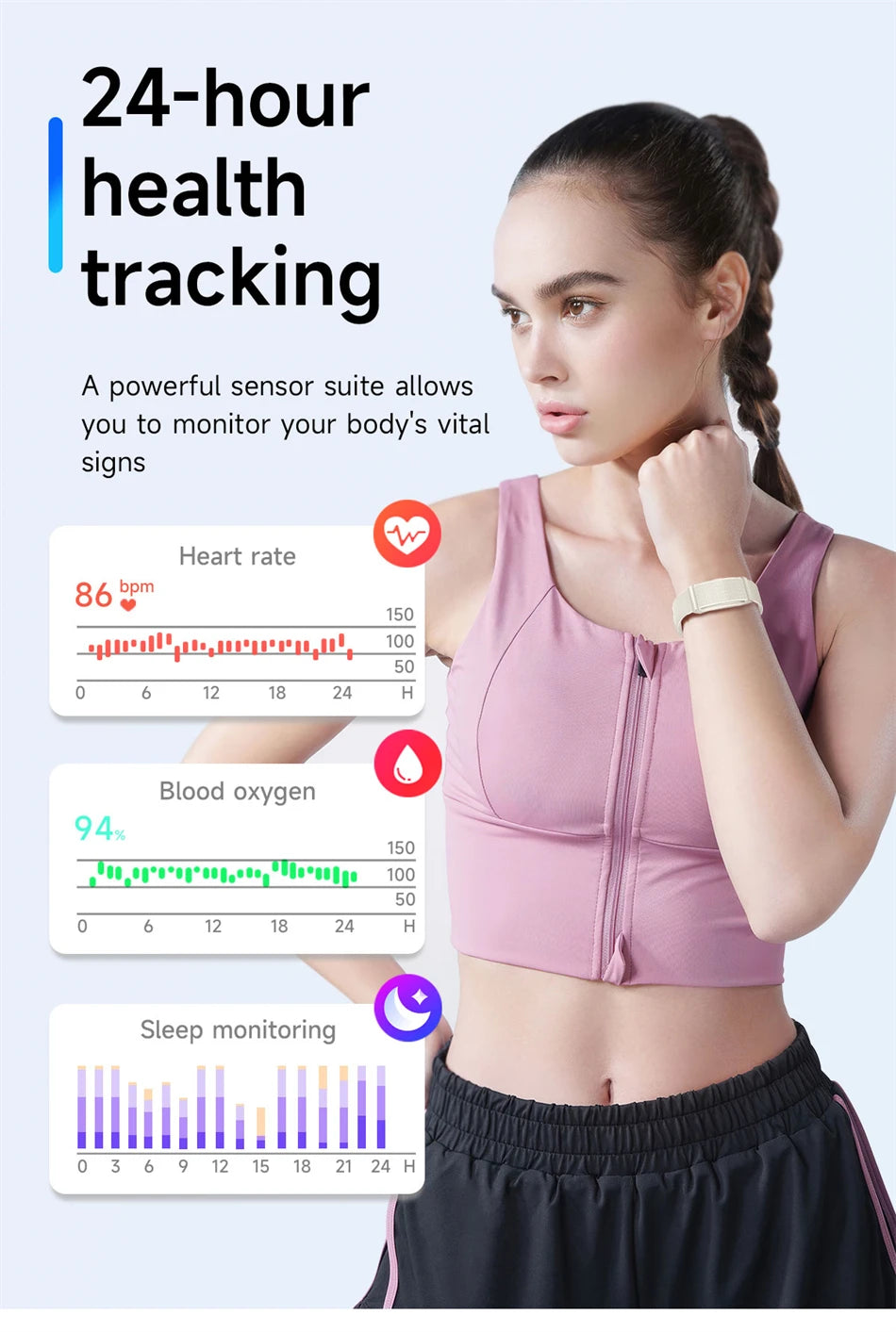 New Sport Fitness Tracker Smart Bracelet Men Women Heart Rate Sleep Monitor Pedometer Call Reminder Waterproof Smartwatch Band