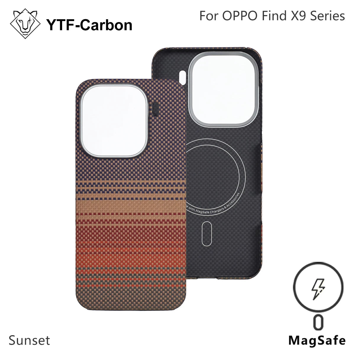 YTF-Carbon For Oppo X9 Pro Aramid Carbon Fiber Cover For Magsafe Find X9/X9s pro/X9 Ultra Cover Mobile Phone Accessories