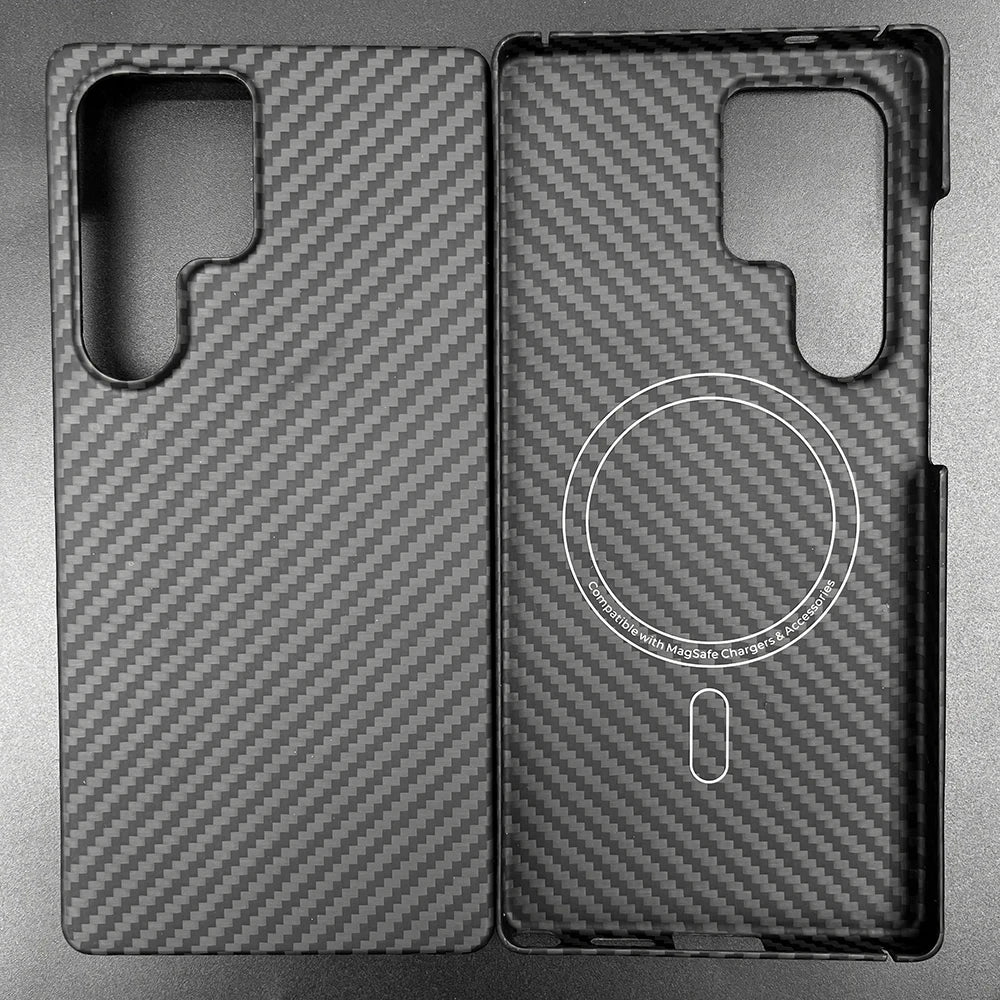 Carbon Fiber Case For Samsung Galaxy S25 Ultra/S25+/S25/S25 Edge Lens Camera Protection Aramid Fiber Cover Lightweight Slim Case