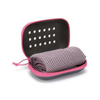 Quick Drying Cooling Towel Soft Breathable Chilly Sweat Absorption Cold Towel with Storage Box Sports Running Yoga Gym Club