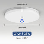 LED Ceiling Light Auto PIR Motion Sensor Smart Home Lighting 13W 18W 24W 36W  Radar Ceiling Lamp For Indoor Bedroom Room Hallway