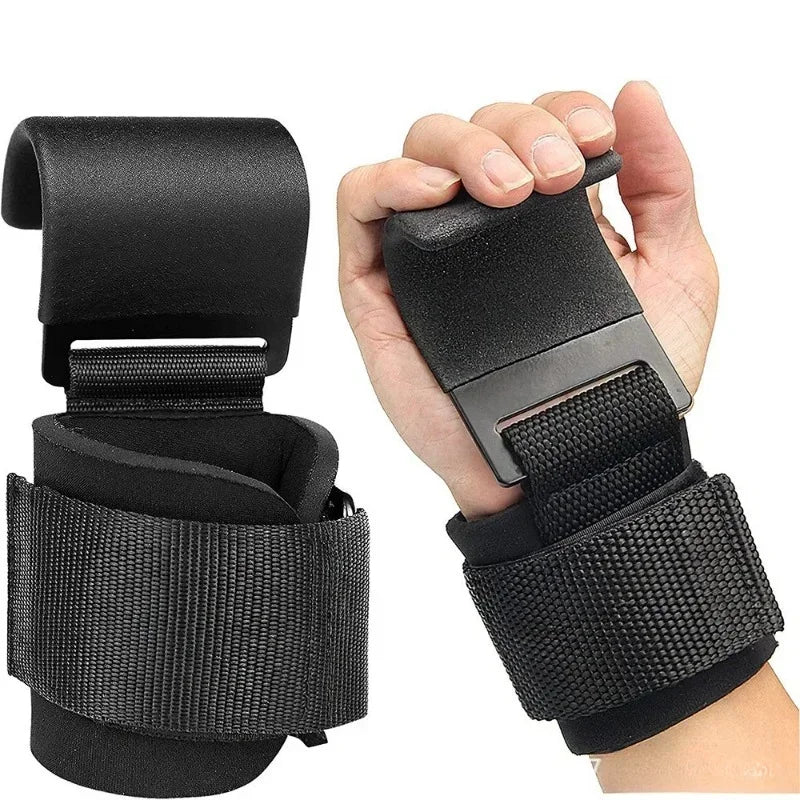 1/2PC Non-Slip Weight Lifting Hookspremium Pair of Straps Weightlifting Deadlift Chin Pull Up and Exercise Fitness Hook Training Image secondaire du produit