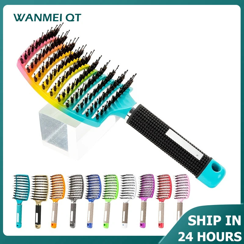 1pc Magic Scalp Massage Hair Brush for Women - Professional Detangling Tool for Wet Curly Hair - Hairdressing Tool Image principale du produit