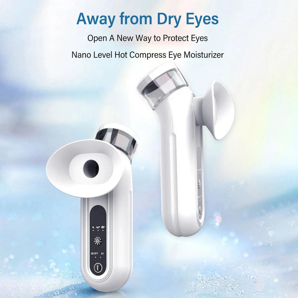 Hot Cold Compress Eye Steamer Relieve Fatigue Dry Eyes Moisturizing Heating Face Eyes Massage Mask Humidifier Mist Nano Sprayer